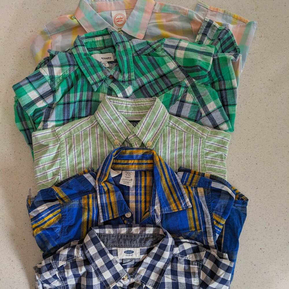 Set of 5 Button Down Dress Shirts (5T)